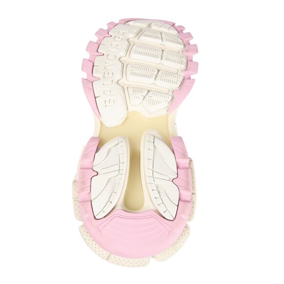 BALENCIAGA Pink Beige Leather Mesh Track 2 Lace Up Open Sneakers Size US 8 EU 38 - Picture 5 of 5